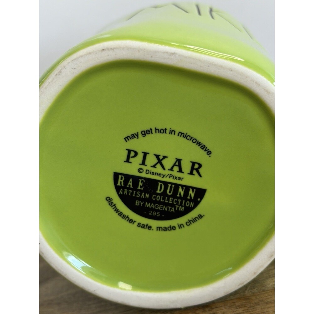 Rae Dunn Pixar Monsters Inc. Mike Wazowski Mug w/ Topper Lid Green - Disney - Picture 6 of 9